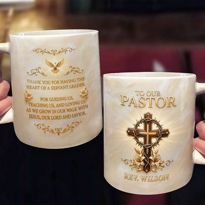 Heart Of A Servant Leader - Personalized Ceramic Coffee Mug