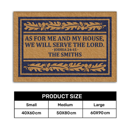 Serve The Lord - Personalized Doormat - Christian Faith Home Decor GDMJS10109
