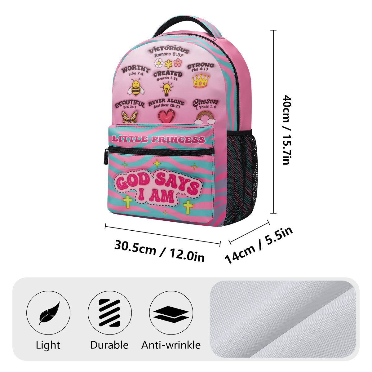 God Says I Am - Personalized Backpack for Daughter