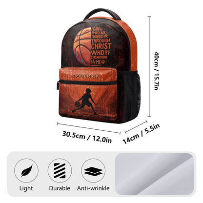 I Can Do All Things Through Christ - Personalized Backpack