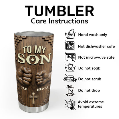 Encouragement from Dad - Personalized Stainless Steel Tumbler
