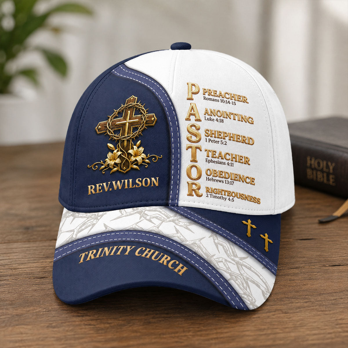 My Preacher, Teacher, Shepherd - Personalized Classic Cap