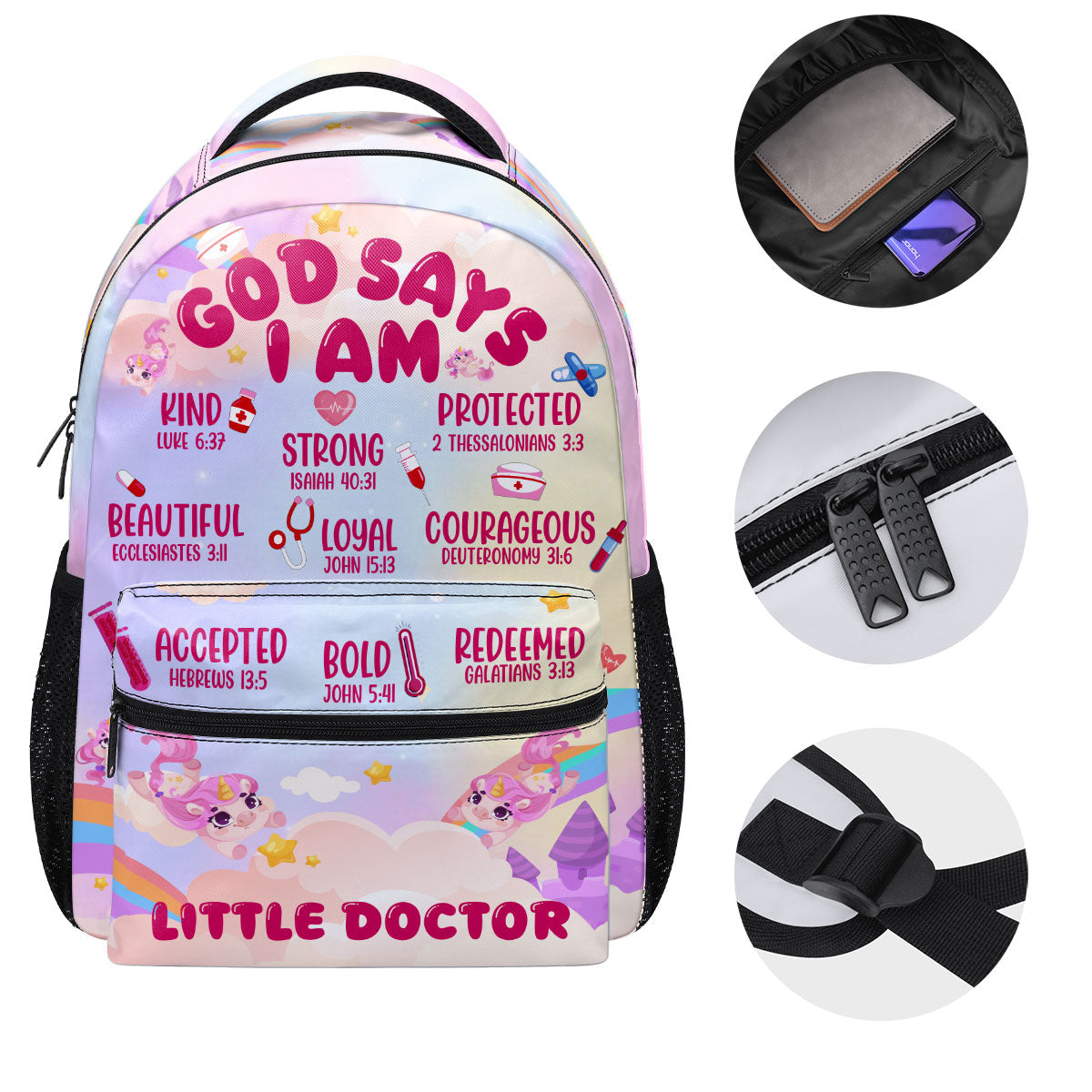 God Says I Am - Personalized Backpack Faith Inspirational