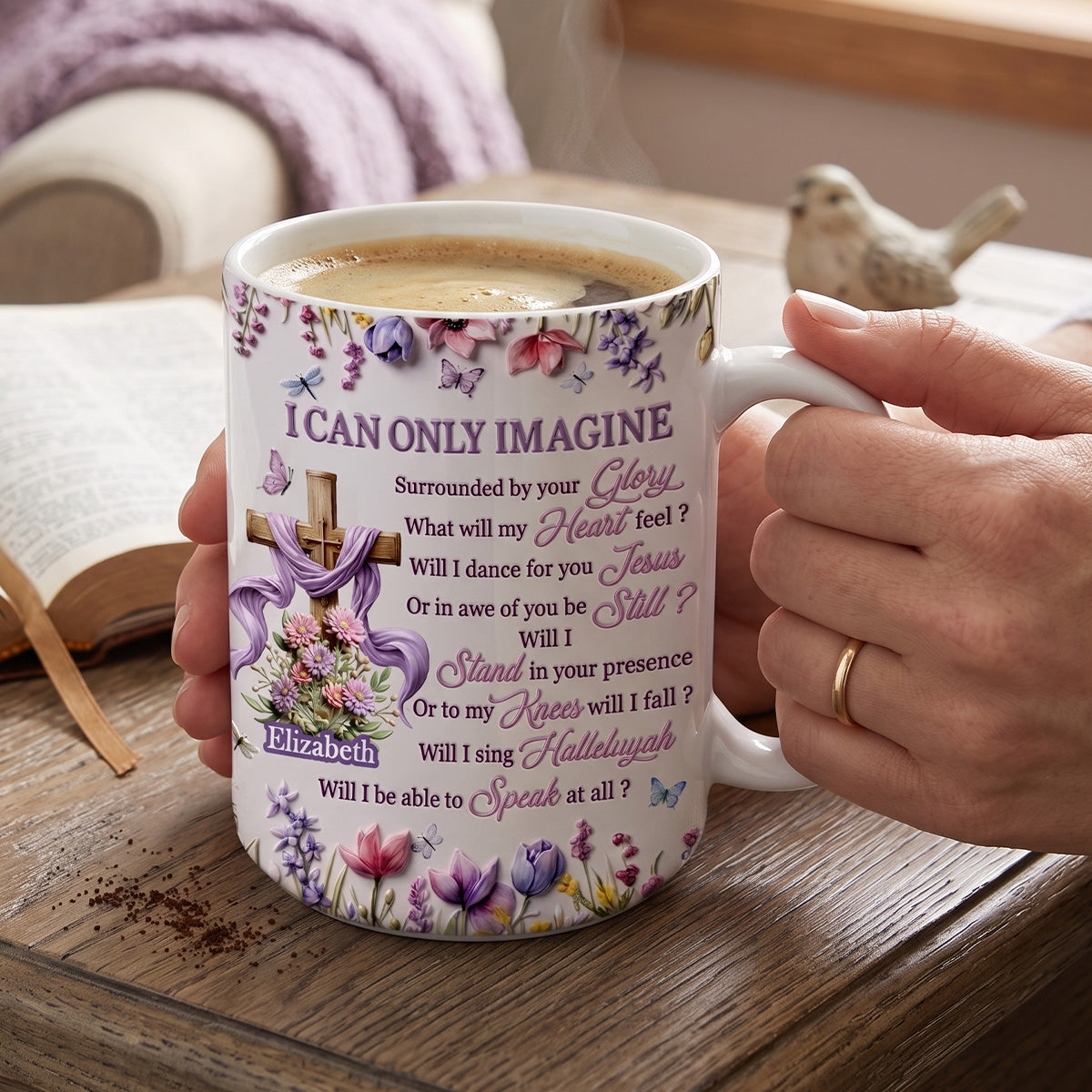 I Can Only Imagine - Personalized Ceramic Coffee Mug for Mom