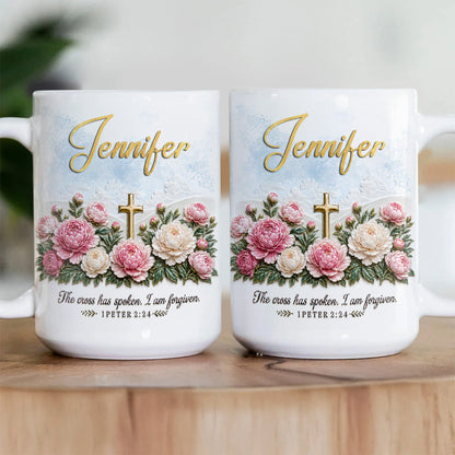 I Am Forgiven - Personalized Christian Coffee Mug