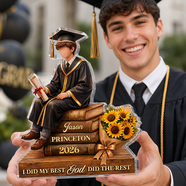 Faith and Achievement - Personalized Acrylic Plaque GAPJS10057