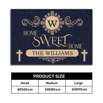 Home Sweet Home - Personalized Doormat - Custom Name Welcome Mat GDMJS10105