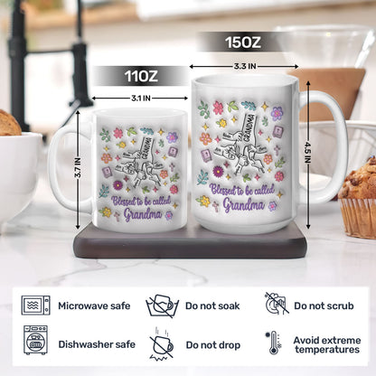 Blessed To Be Called Grandma - Personalized Ceramic Coffee Mug