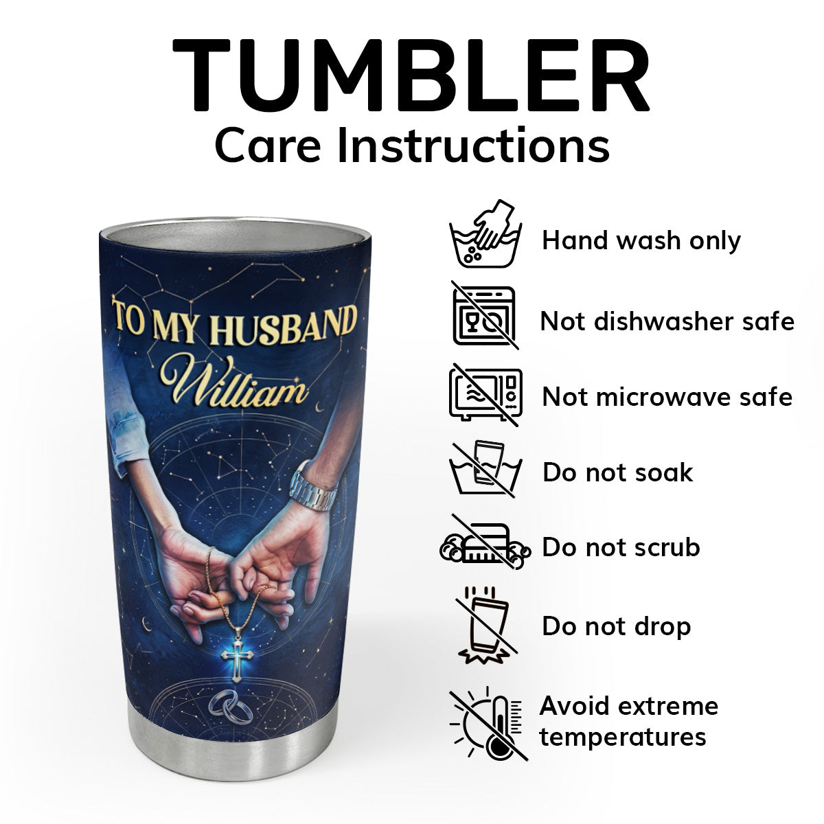 I Want All My Lasts To Be With You - Personalized Tumbler for Husband