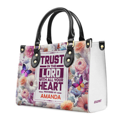 Trust In The Lord - Personalized Leather Handbag GMJSLB200016